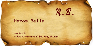 Maros Bella névjegykártya